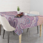 Aboriginal-Islanders NAIDOC Week Tablecloth River and land aboriginal art