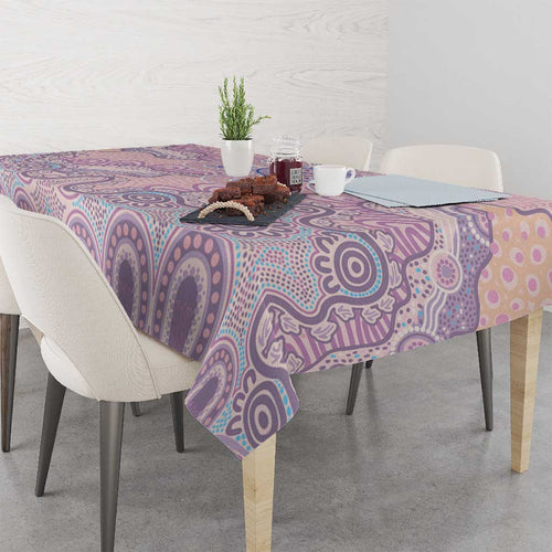 Aboriginal-Islanders NAIDOC Week Tablecloth River and land aboriginal art