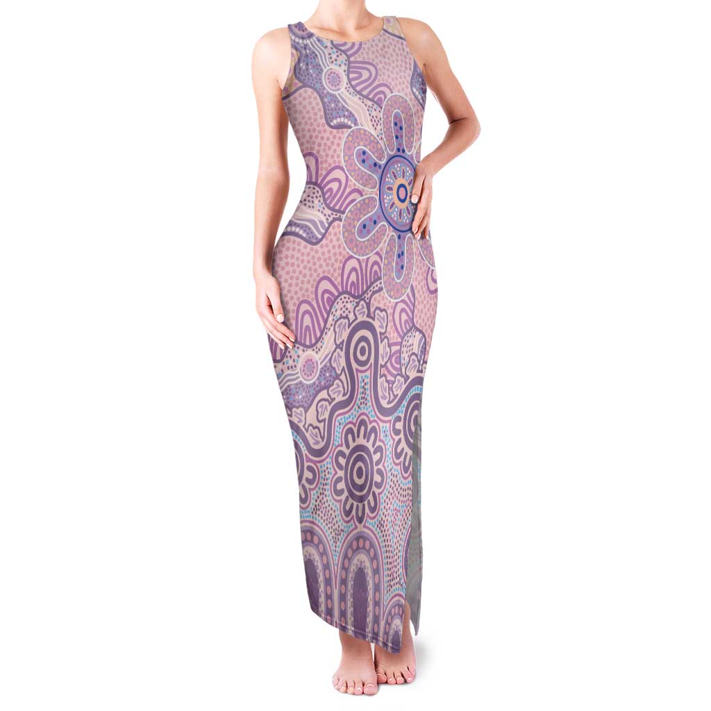 Aboriginal-Islanders NAIDOC Week Tank Maxi Dress River and land aboriginal art