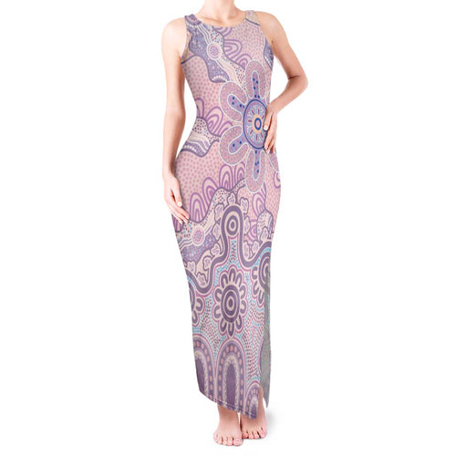Aboriginal-Islanders NAIDOC Week Tank Maxi Dress River and land aboriginal art
