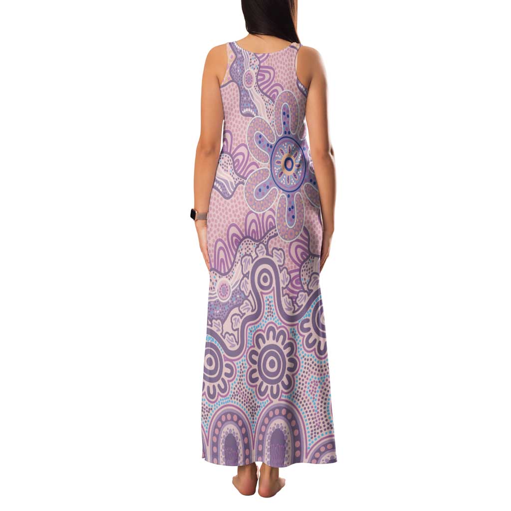 Aboriginal-Islanders NAIDOC Week Tank Maxi Dress River and land aboriginal art