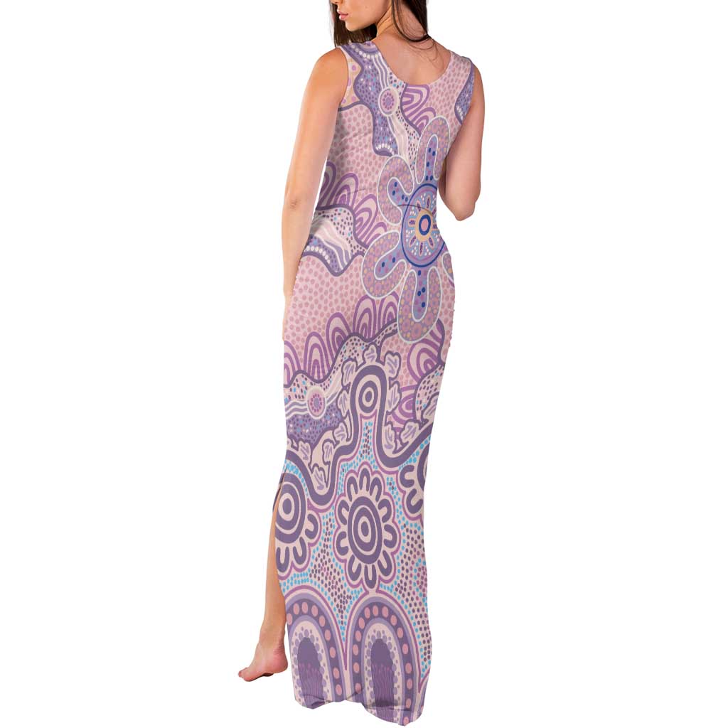 Aboriginal-Islanders NAIDOC Week Tank Maxi Dress River and land aboriginal art
