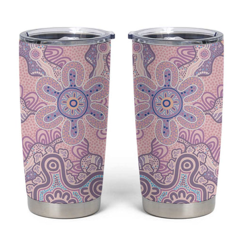 Aboriginal-Islanders NAIDOC Week Tumbler Cup River and land aboriginal art