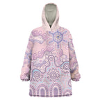 Aboriginal-Islanders NAIDOC Week Wearable Blanket Hoodie River and land aboriginal art