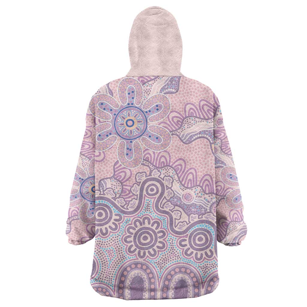 Aboriginal-Islanders NAIDOC Week Wearable Blanket Hoodie River and land aboriginal art