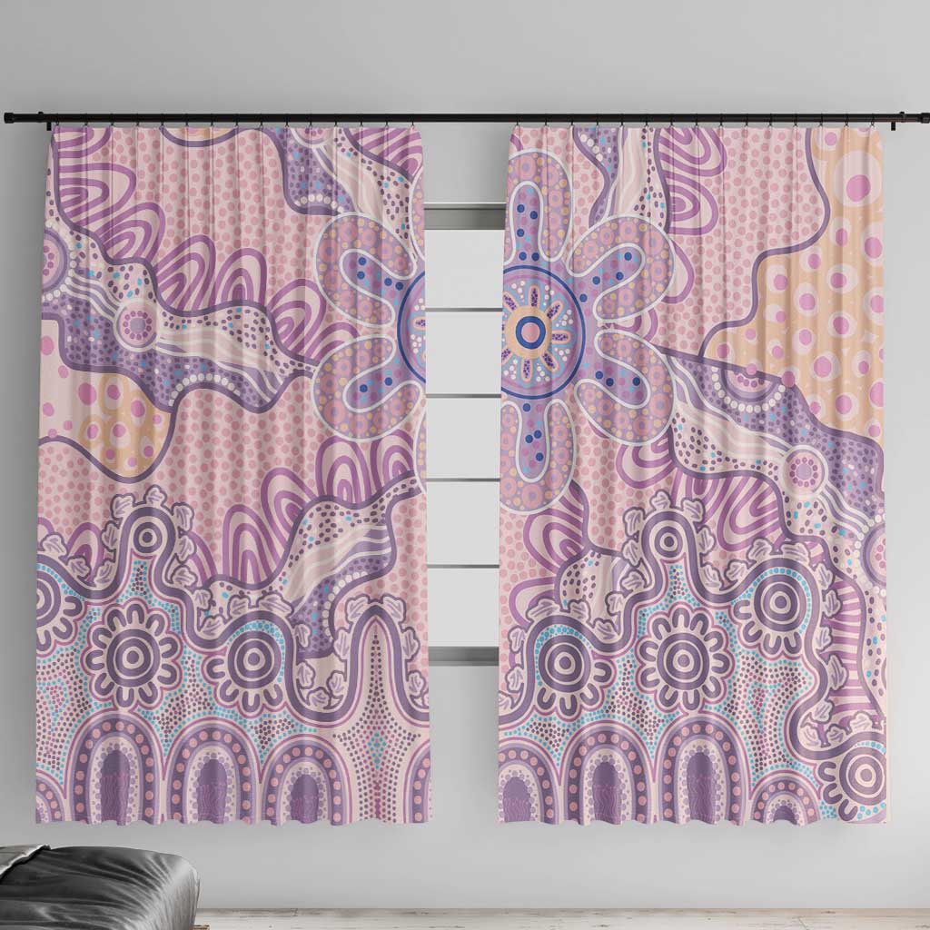 Aboriginal-Islanders NAIDOC Week Window Curtain River and land aboriginal art