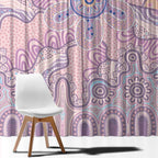 Aboriginal-Islanders NAIDOC Week Window Curtain River and land aboriginal art
