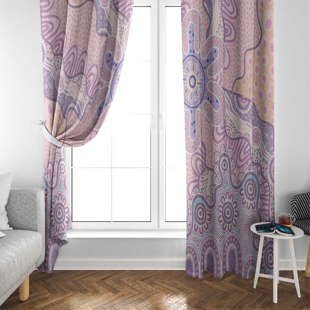 Aboriginal-Islanders NAIDOC Week Window Curtain River and land aboriginal art