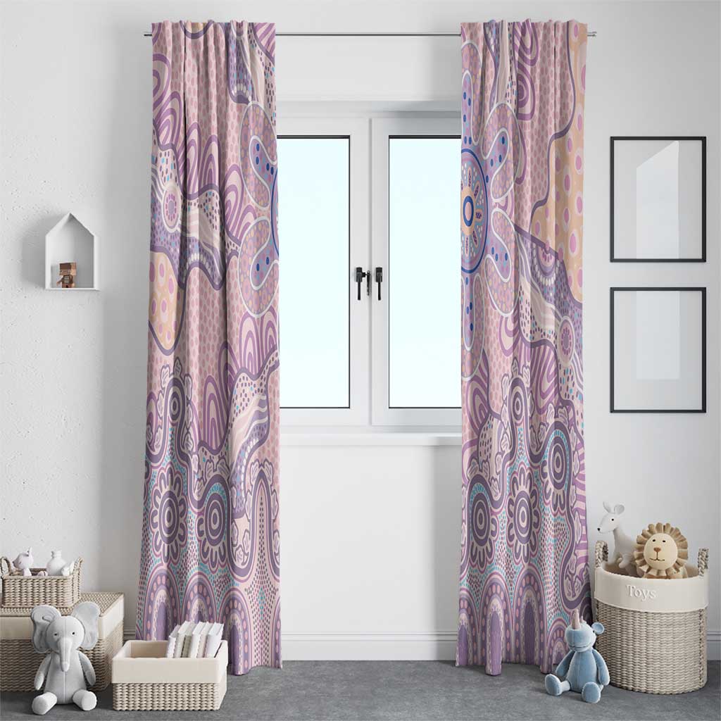 Aboriginal-Islanders NAIDOC Week Window Curtain River and land aboriginal art