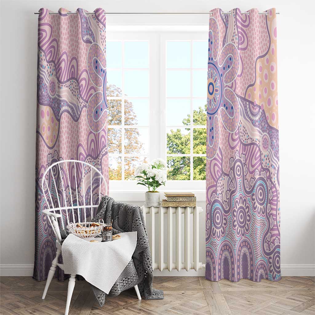 Aboriginal-Islanders NAIDOC Week Window Curtain River and land aboriginal art