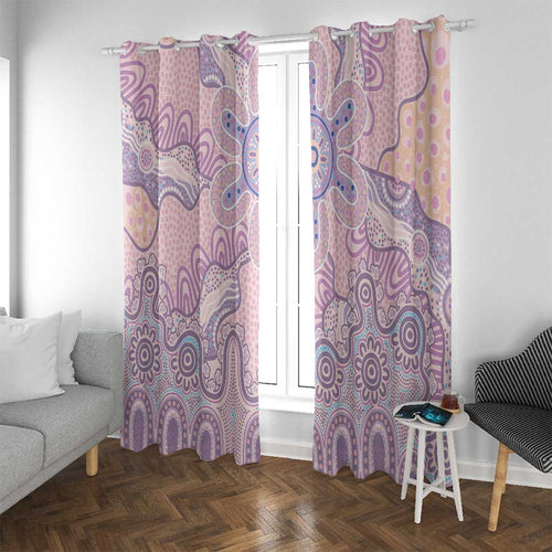 Aboriginal-Islanders NAIDOC Week Window Curtain River and land aboriginal art