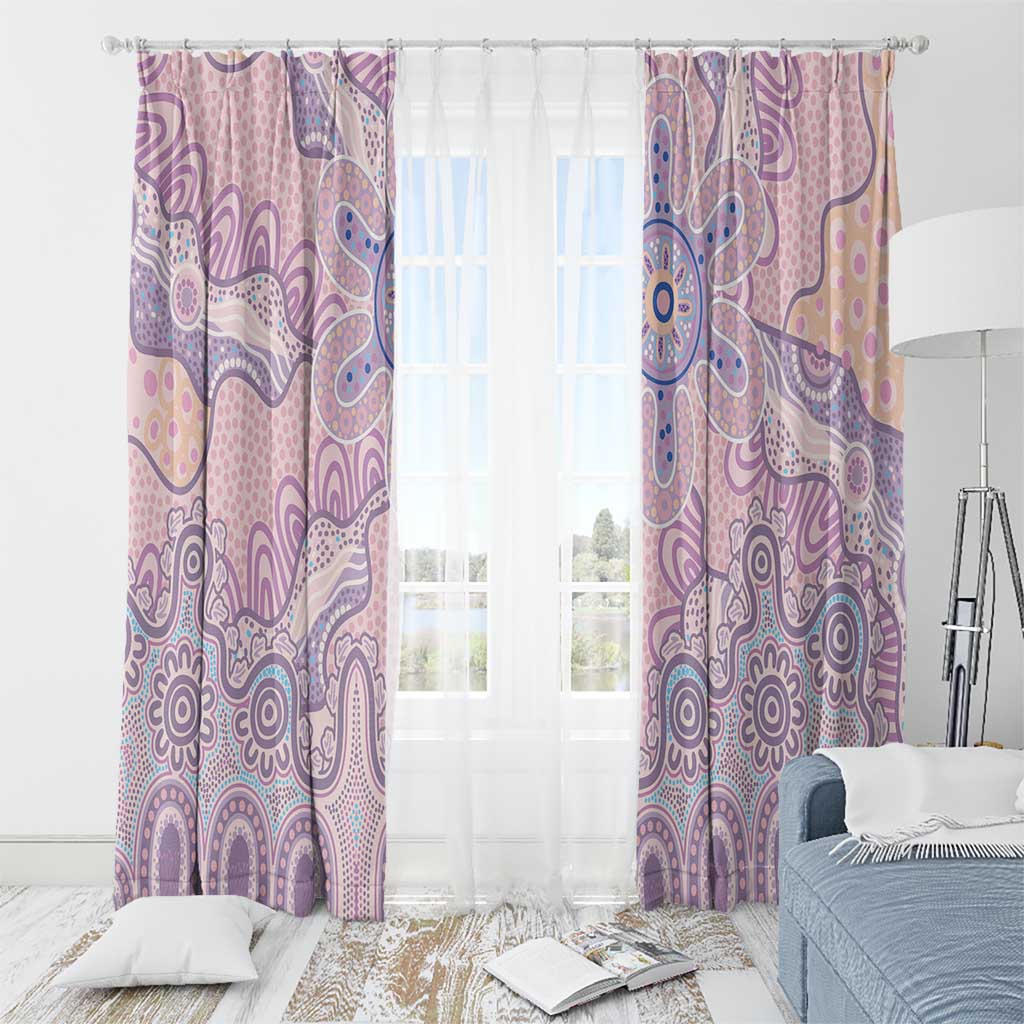 Aboriginal-Islanders NAIDOC Week Window Curtain River and land aboriginal art