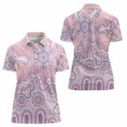 Aboriginal-Islanders NAIDOC Week Women Polo Shirt River and land aboriginal art