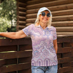 Aboriginal-Islanders NAIDOC Week Women Polo Shirt River and land aboriginal art