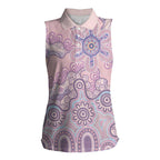 Aboriginal-Islanders NAIDOC Week Women Sleeveless Polo Shirt River and land aboriginal art