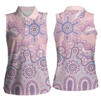 Aboriginal-Islanders NAIDOC Week Women Sleeveless Polo Shirt River and land aboriginal art