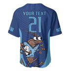 Custom New South Wales Rugby Baseball Jersey Blues Cockroach Origin Sporty