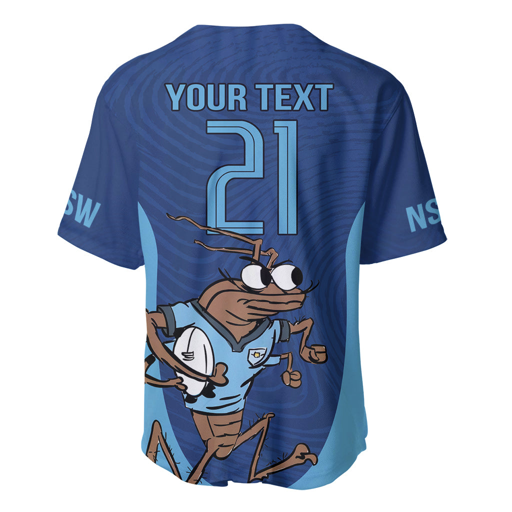 Custom New South Wales Rugby Baseball Jersey Blues Cockroach Origin Sporty