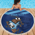 Custom New South Wales Rugby Beach Blanket Blues Cockroach Origin Sporty