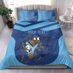 Custom New South Wales Rugby Bedding Set Blues Cockroach Origin Sporty