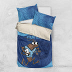 Custom New South Wales Rugby Bedding Set Blues Cockroach Origin Sporty