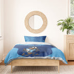 Custom New South Wales Rugby Bedding Set Blues Cockroach Origin Sporty