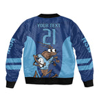 Custom New South Wales Rugby Bomber Jacket Blues Cockroach Origin Sporty