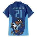 Custom New South Wales Rugby Family Matching Long Sleeve Bodycon Dress and Hawaiian Shirt Blues Cockroach Origin Sporty