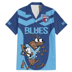 Custom New South Wales Rugby Family Matching Mermaid Dress and Hawaiian Shirt Blues Cockroach Origin Sporty