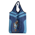 Custom New South Wales Rugby Grocery Bag Blues Cockroach Origin Sporty