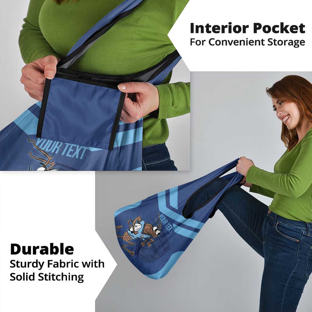 Custom New South Wales Rugby Grocery Bag Blues Cockroach Origin Sporty