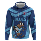 Custom New South Wales Rugby Hoodie Blues Cockroach Origin Sporty