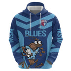 Custom New South Wales Rugby Hoodie Blues Cockroach Origin Sporty