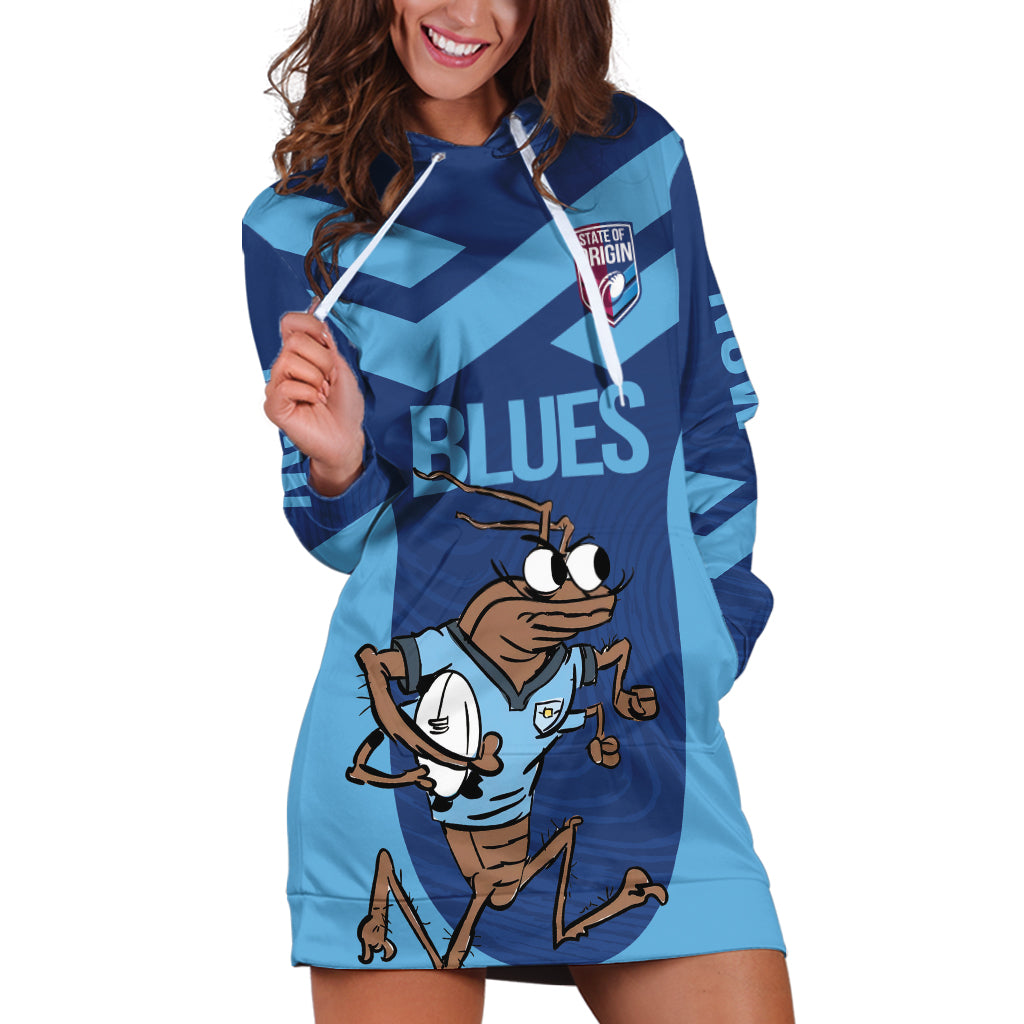 Custom New South Wales Rugby Hoodie Dress Blues Cockroach Origin Sporty