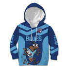 Custom New South Wales Rugby Kid Hoodie Blues Cockroach Origin Sporty