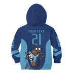 Custom New South Wales Rugby Kid Hoodie Blues Cockroach Origin Sporty