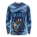 Custom New South Wales Rugby Long Sleeve Shirt Blues Cockroach Origin Sporty