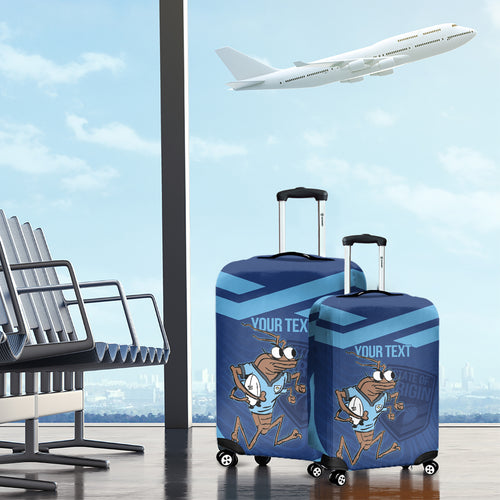 Custom New South Wales Rugby Luggage Cover Blues Cockroach Origin Sporty
