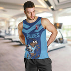 Custom New South Wales Rugby Men Tank Top Blues Cockroach Origin Sporty