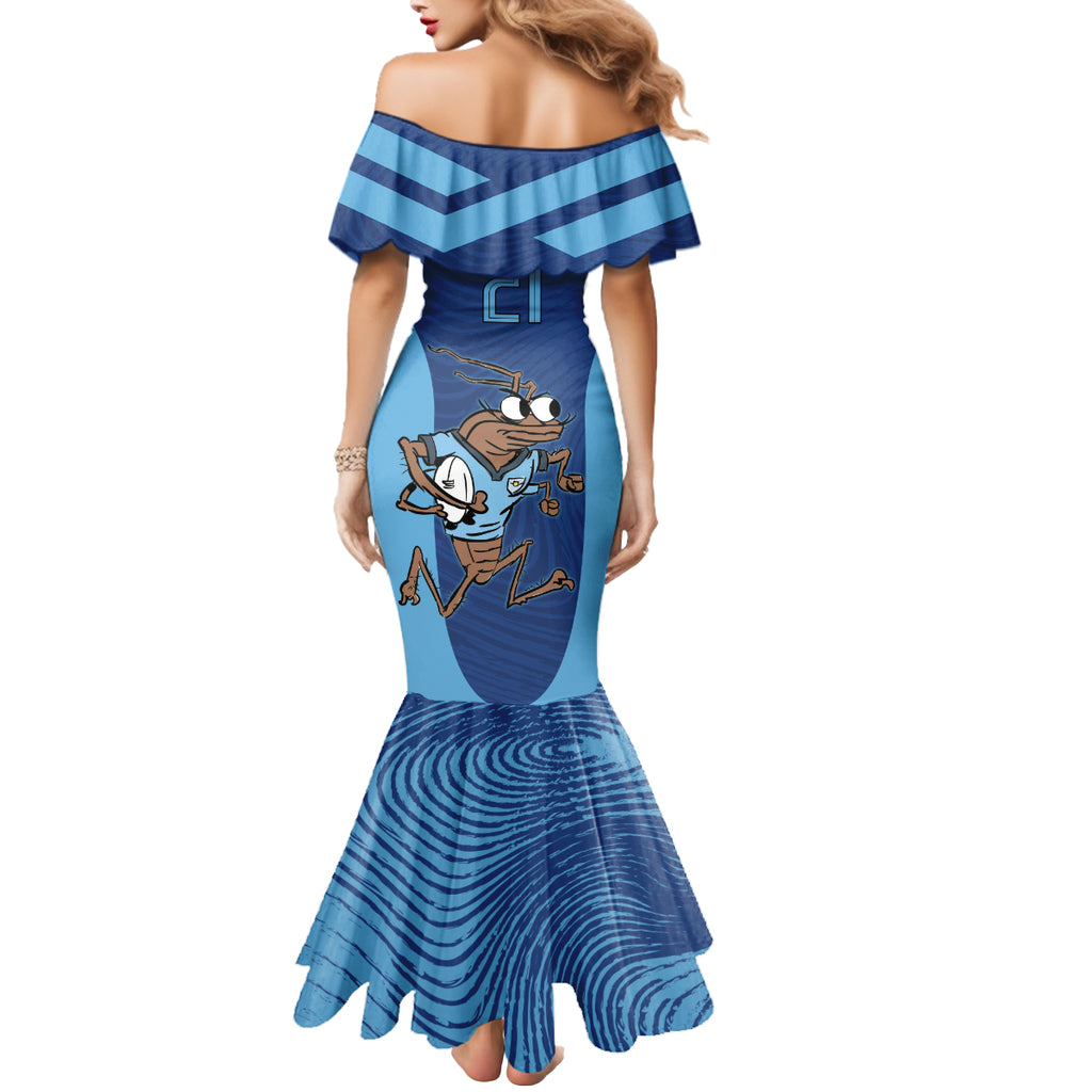 Custom New South Wales Rugby Mermaid Dress Blues Cockroach Origin Sporty