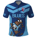 Custom New South Wales Rugby Polo Shirt Blues Cockroach Origin Sporty