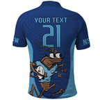 Custom New South Wales Rugby Polo Shirt Blues Cockroach Origin Sporty