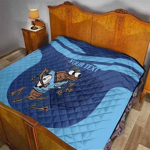 Custom New South Wales Rugby Quilt Blues Cockroach Origin Sporty