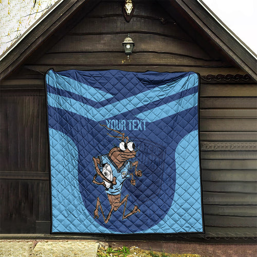 Custom New South Wales Rugby Quilt Blues Cockroach Origin Sporty