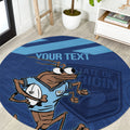 Custom New South Wales Rugby Round Carpet Blues Cockroach Origin Sporty
