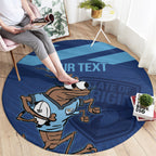 Custom New South Wales Rugby Round Carpet Blues Cockroach Origin Sporty