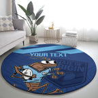 Custom New South Wales Rugby Round Carpet Blues Cockroach Origin Sporty