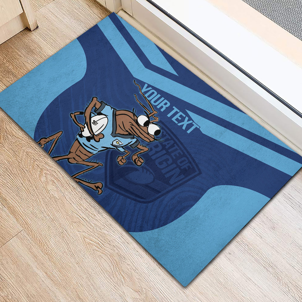 Custom New South Wales Rugby Rubber Doormat Blues Cockroach Origin Sporty