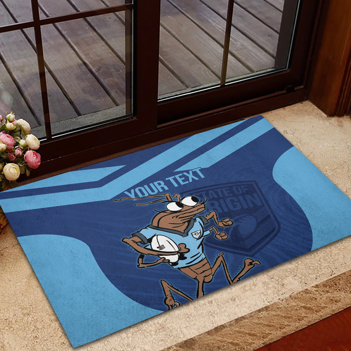 Custom New South Wales Rugby Rubber Doormat Blues Cockroach Origin Sporty
