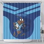 Custom New South Wales Rugby Shower Curtain Blues Cockroach Origin Sporty